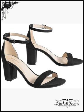 Women's Open Toe Ankle Strap Chunky Heel Sandals 2.75 Inch